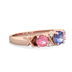 Tanzanite Hugs And Kisses 14K Rose Gold ring R5016