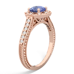 Tanzanite Art-Deco Starburst 14K Rose Gold ring R5520