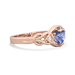 Tanzanite Celtic Love Knot 14K Rose Gold ring R5420