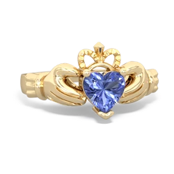 Tanzanite Claddagh 14K Yellow Gold ring R2370