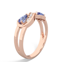 Tanzanite Diamond Infinity 14K Rose Gold ring R5390