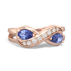 Tanzanite Diamond Infinity 14K Rose Gold ring R5390