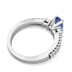 Tanzanite Engagement 14K White Gold ring R26437VL