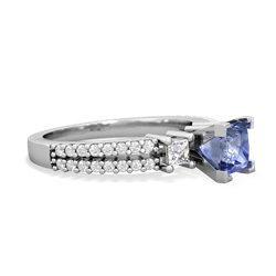 Tanzanite Classic 5Mm Square Engagement 14K White Gold ring R26435SQ