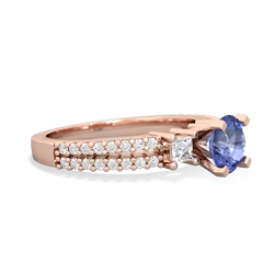 Tanzanite Classic 6Mm Round Engagement 14K Rose Gold ring R26436RD