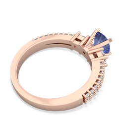 Tanzanite Classic 6Mm Round Engagement 14K Rose Gold ring R26436RD