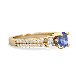 Tanzanite Classic 6Mm Round Engagement 14K Yellow Gold ring R26436RD