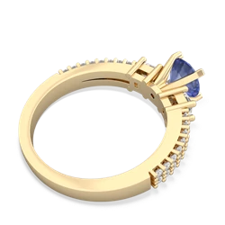 Tanzanite Classic 6Mm Round Engagement 14K Yellow Gold ring R26436RD