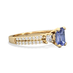 Tanzanite Classic 7X5mm Emerald-Cut Engagement 14K Yellow Gold ring R26437EM