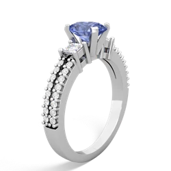 Tanzanite Classic 7X5mm Oval Engagement 14K White Gold ring R26437VL