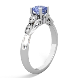 Tanzanite Antique Elegance 14K White Gold ring R3100