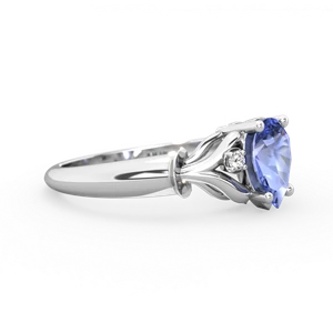 Tanzanite Precious Pear 14K White Gold ring R0826