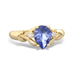 Tanzanite Precious Pear 14K Yellow Gold ring R0826