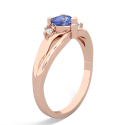 Tanzanite Split Band Swirl 14K Rose Gold ring R2130