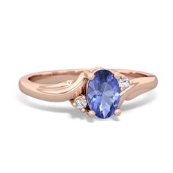 Tanzanite Elegant Swirl 14K Rose Gold ring R2173