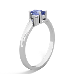 Tanzanite Elegant Swirl 14K White Gold ring R2173