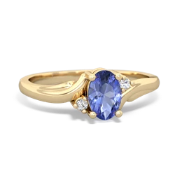 Tanzanite Elegant Swirl 14K Yellow Gold ring R2173