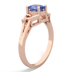 Tanzanite Swirls 14K Rose Gold ring R2347