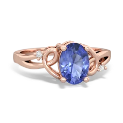 Tanzanite Swirls 14K Rose Gold ring R2347