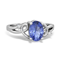 Tanzanite Swirls 14K White Gold ring R2347