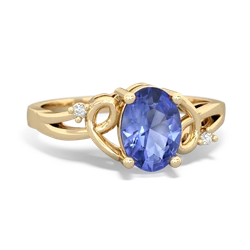 Tanzanite Swirls 14K Yellow Gold ring R2347