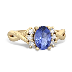 Tanzanite Victorian Twist 14K Yellow Gold ring R2497
