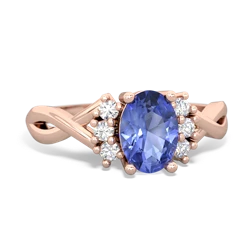 Tanzanite Victorian Twist 14K Rose Gold ring R2497