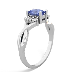 Tanzanite Victorian Twist 14K White Gold ring R2497