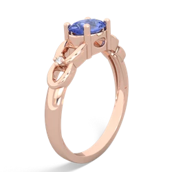 Tanzanite Links 14K Rose Gold ring R4032