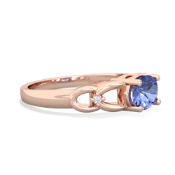 Tanzanite Links 14K Rose Gold ring R4032