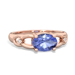 Tanzanite Links 14K Rose Gold ring R4032