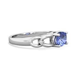 Tanzanite Links 14K White Gold ring R4032