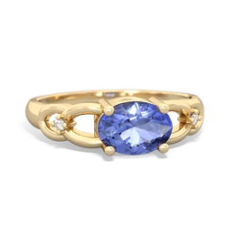 Tanzanite Links 14K Yellow Gold ring R4032