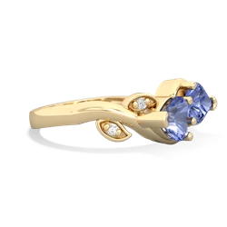 Tanzanite Floral Elegance 14K Yellow Gold ring R5790