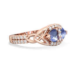 Tanzanite Sparkling Celtic Knot 14K Rose Gold ring R2645