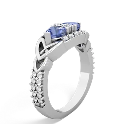 Tanzanite Sparkling Celtic Knot 14K White Gold ring R2645