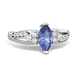 Tanzanite Royal Marquise 14K White Gold ring R2343