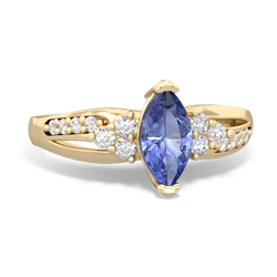 Tanzanite Royal Marquise 14K Yellow Gold ring R2343