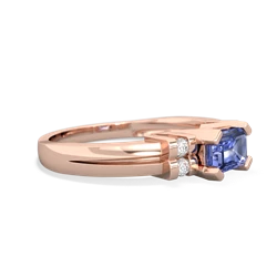 Tanzanite Art Deco East-West 14K Rose Gold ring R2590