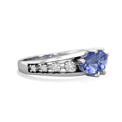 Tanzanite Heart To Heart 14K White Gold ring R3342