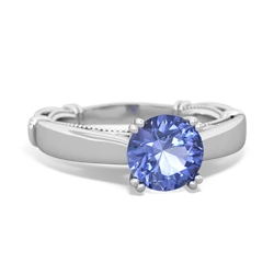 Tanzanite Renaissance 14K White Gold ring R27806RD