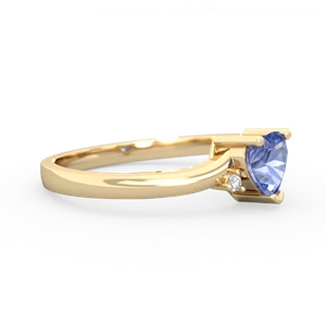 Tanzanite Delicate Heart 14K Yellow Gold ring R0203