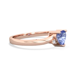 Tanzanite Delicate Heart 14K Rose Gold ring R0203