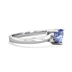 Tanzanite Delicate Heart 14K White Gold ring R0203