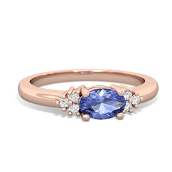 Tanzanite Simply Elegant East-West 14K Rose Gold ring R2480