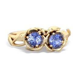 Tanzanite Rose Garden 14K Yellow Gold ring R5510