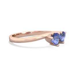 Tanzanite Sweethearts 14K Rose Gold ring R5260