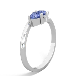 Tanzanite Sweethearts 14K White Gold ring R5260