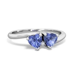 Tanzanite Sweethearts 14K White Gold ring R5260