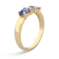 Tanzanite Pear Bowtie 14K Yellow Gold ring R0865